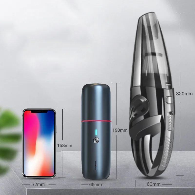 Портативный автомобильный пылесос беспроводной ручной автоматический 5000 ПА для