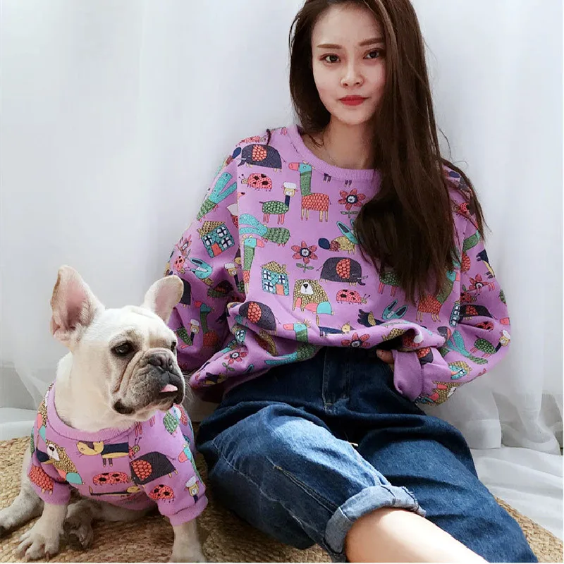 

New Sweaters For Pets Winter Clothes For Small Dogs Chihuahua Schnauzer Fat Dog Hoodies Parent-Pet Outfit Thick Coat For Dogs