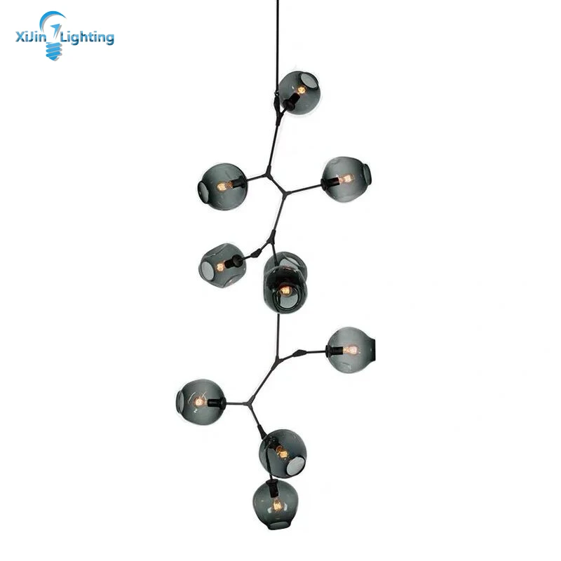 Современная стеклянная люстра в скандинавском стиле для гостиной лампы