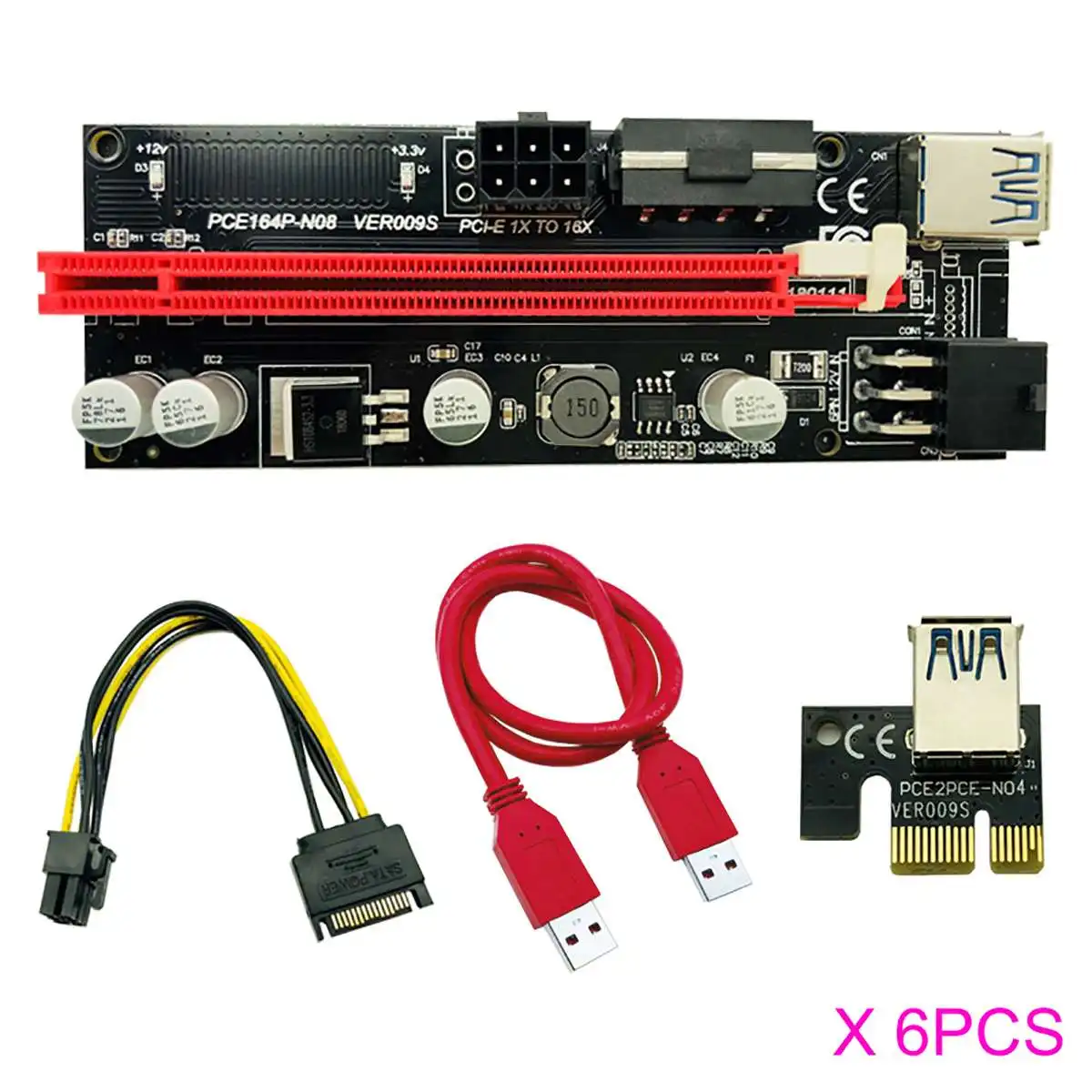 pci e райзер 009s 16x райзер pci e usb 30 видеока