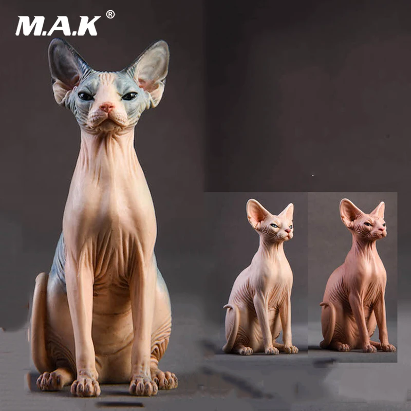 Модель животного из смолы 1/6 Jxk010 Канадская безволосовая кошка сфинкс 3 цвета
