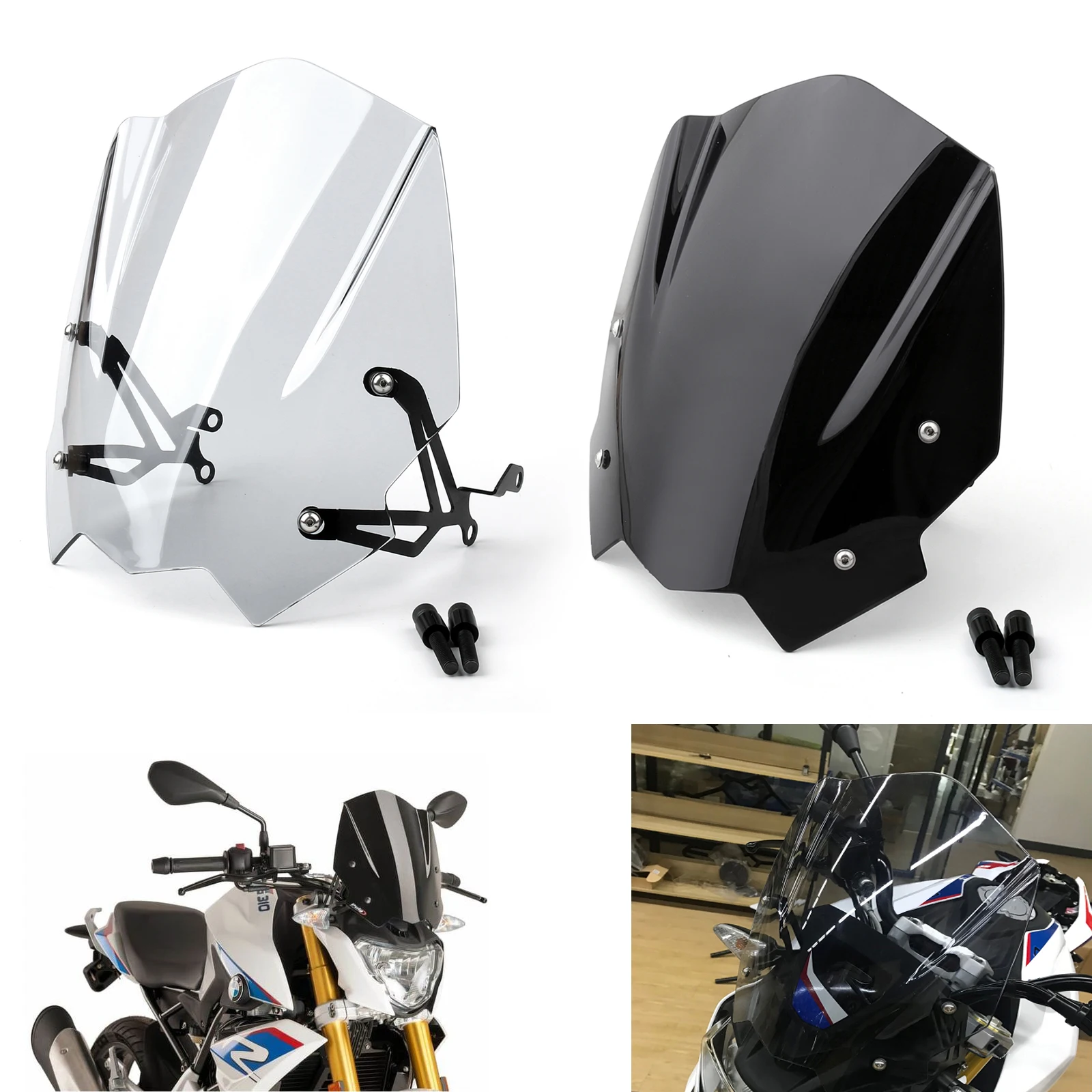 Areyourshop для BMW G310R 2017 2018 ABS ветровое стекло с монтажным кронштейном G310 R обтекатель