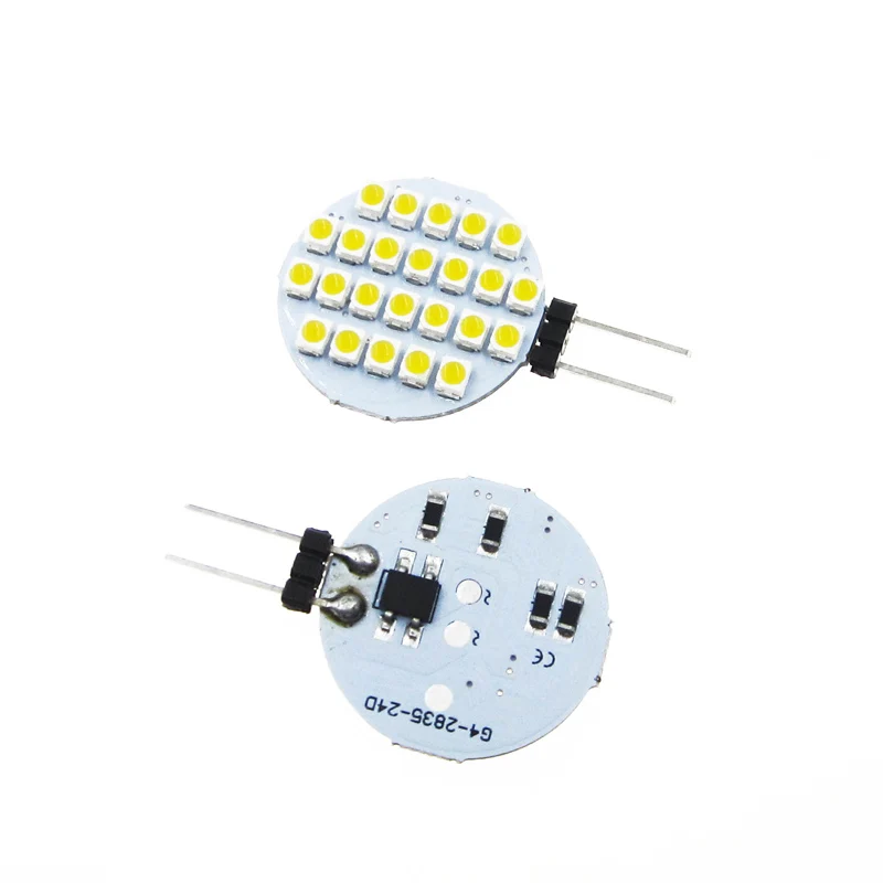 10 шт. G4 24 светодиодные лампы 2835 SMD RV точечное освещение Морская Лодка лампа для