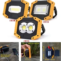 100w 20000lm led portable spotlight cob super bright led work light flood lights rechargeable for outdoor lampe 18650 emergency