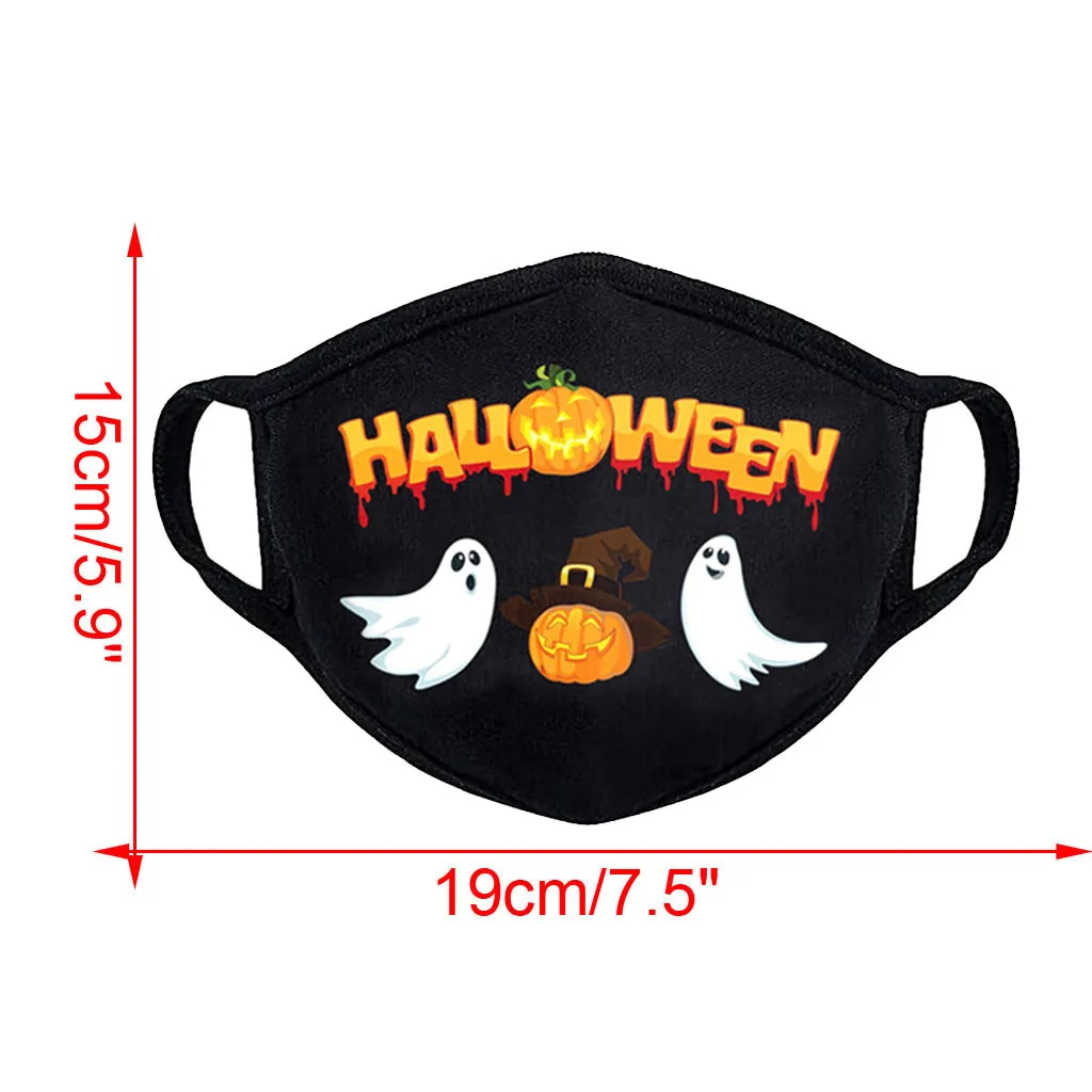 

mascarilla Unisex Halloween Print Face Masks Mouth-muffle Dustproof Windproof Washable Masks masque A50