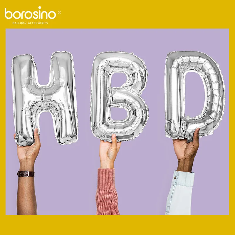 16 дюймовый шпилька письмо алюминий воздушный шар для день рождения свадебного