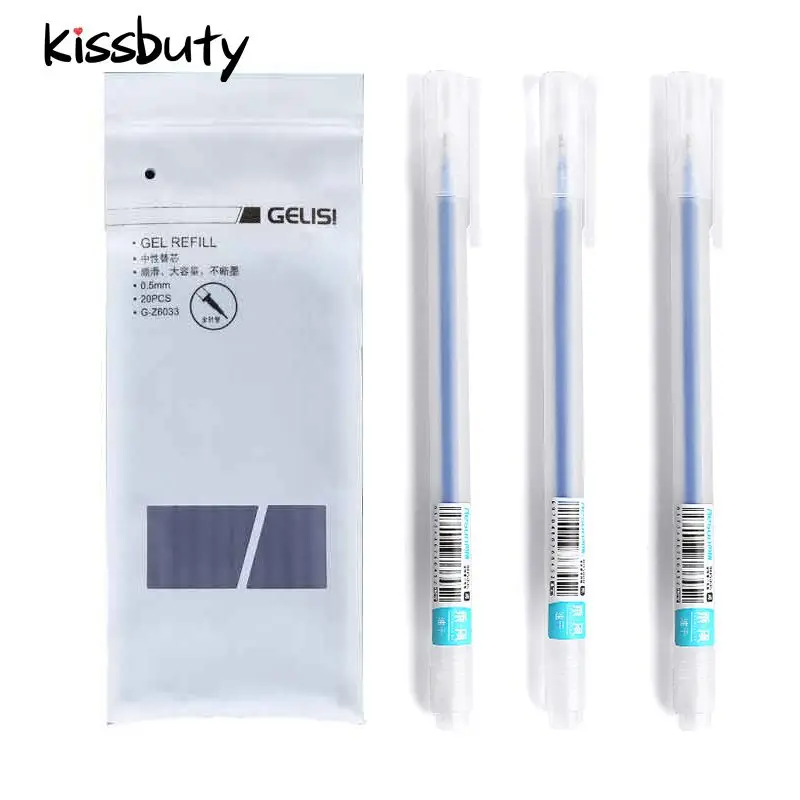 Стержни для гелевых ручек черные красные синие 0 5 мм 3 + 20 шт./набор|Гелевые ручки| |