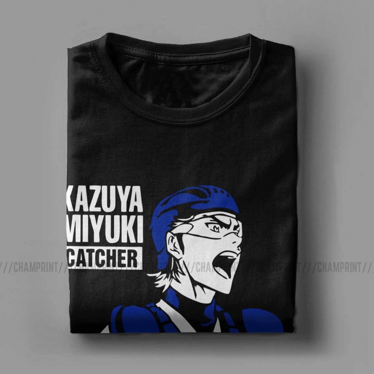 Мужская футболка Kazuya Miyuki Повседневная из чистого хлопка с рисунком аниме No Ace