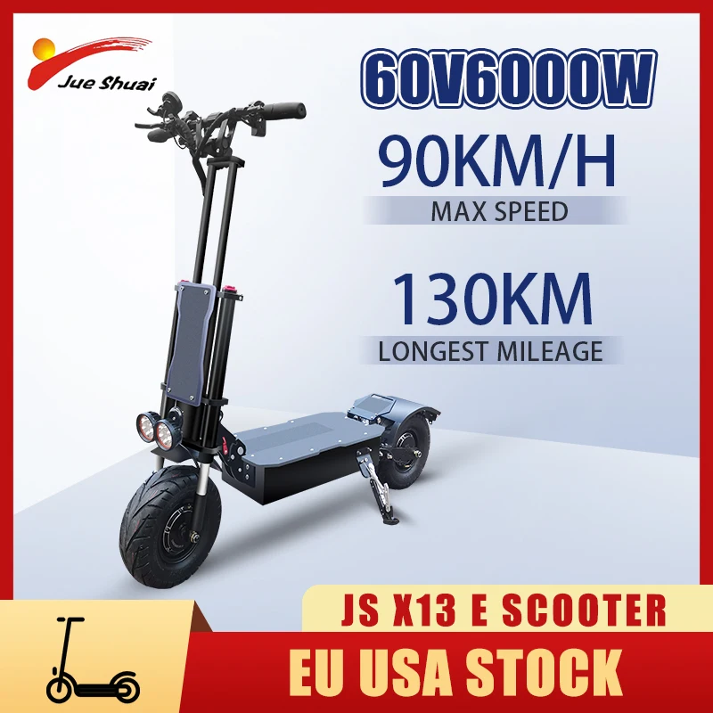 

90KM/H Max Speed Electric Scooter 60V 6000W Dual Motor Electric Scooters Adults with 43AH Lithium Battery 130KM Long Range
