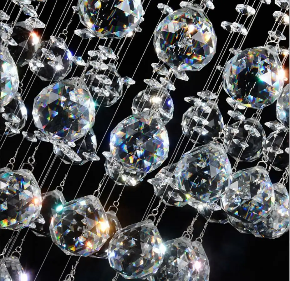 Светодиодная хрустальная люстра в форме капли потолочный светильник подвесные