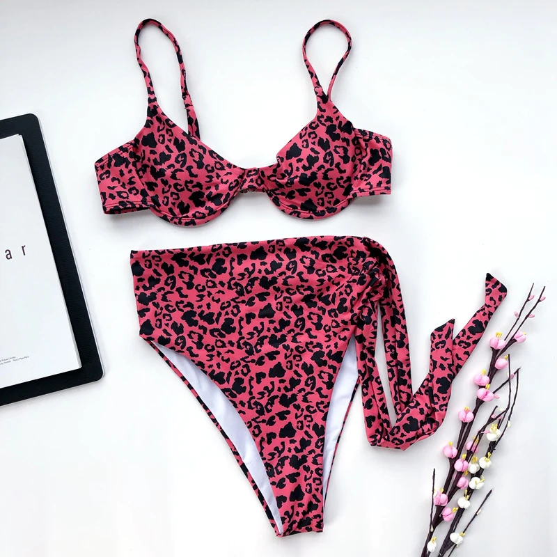

Women Leopard Bikinis Sexy Biquini Swim Suit 2020 Push Up Swimsuit Female Beachwear Swimming Bikini High Waist Bathing Swimwear