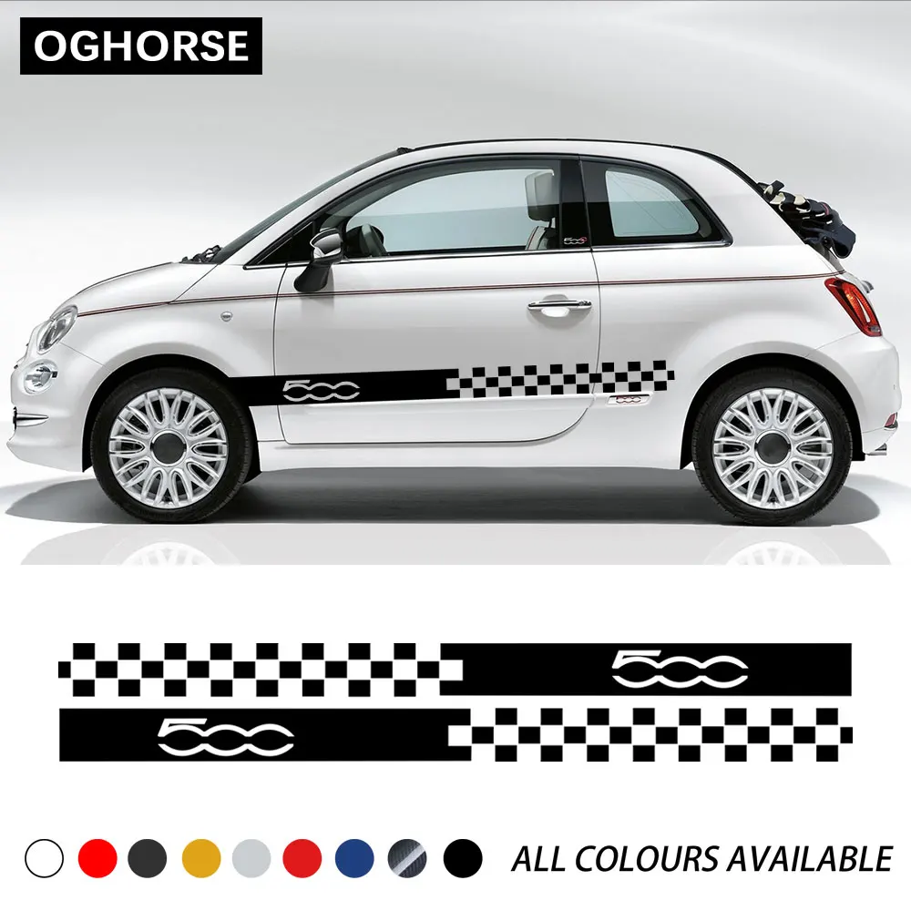 Наклейка на юбку с боковыми полосками дверей 2 шт. графическая наклейка кузов