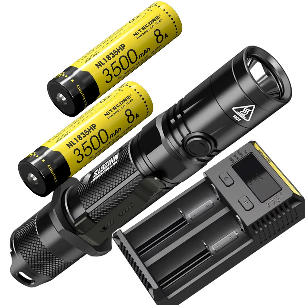 MH12GTS 35HP x 2 I2 NITECORE MH12GTS тактический фонарь XHP35 HD max 1800 люмен луч бросок 226 м USB непосредственно заряжаемый факел Открытый свет - Испускаемый цвет: MH12GTS 35HP x 2 I2