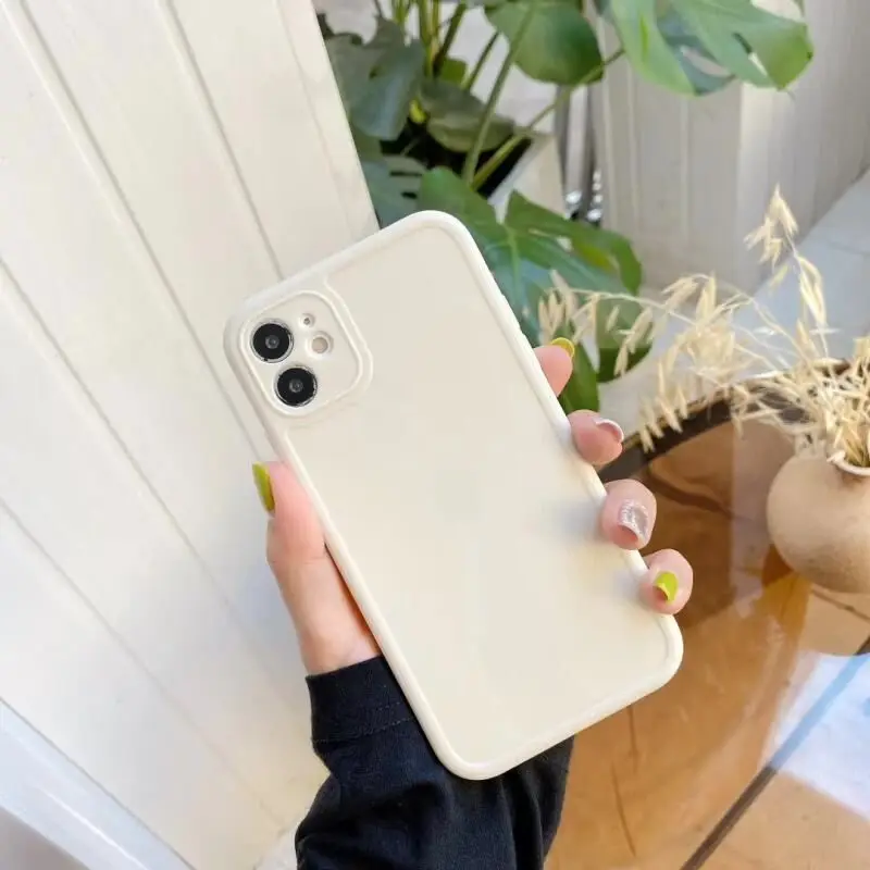 

Pure Color Phone Case For iPhone 12 Mini 11 Pro Max X XR XS Max 7 8 Plus SE 2020 Silicone Soft Back Cover