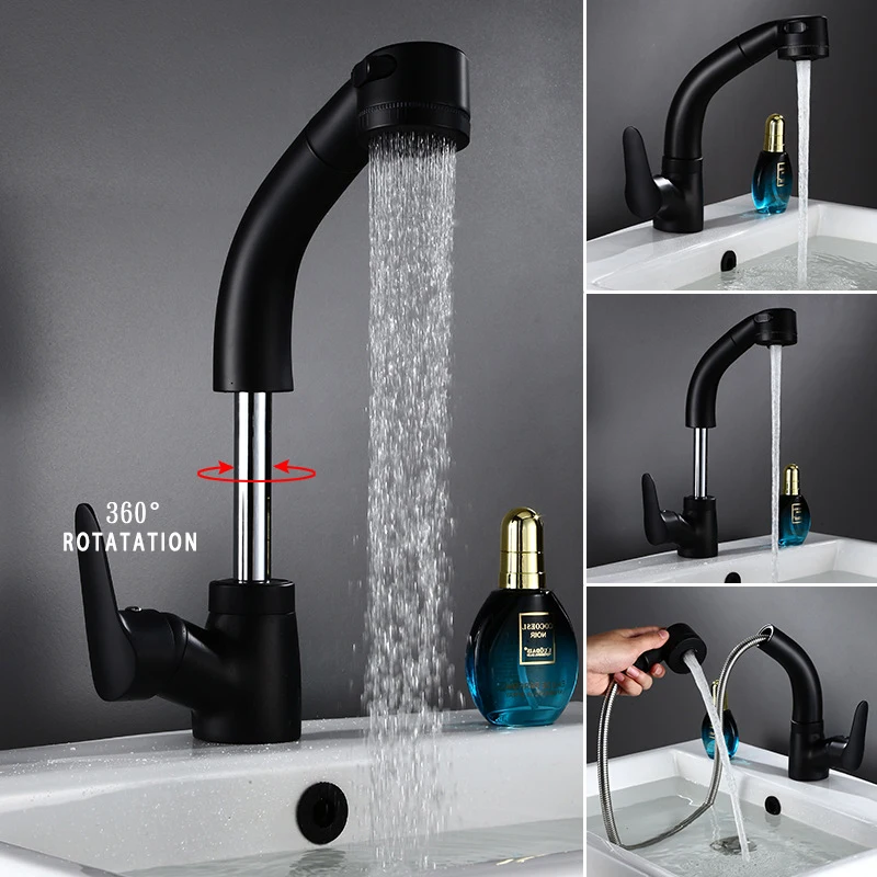 

Кухонный смеситель, выдвижной кран на раковину, поворотный, роскошный, 2021