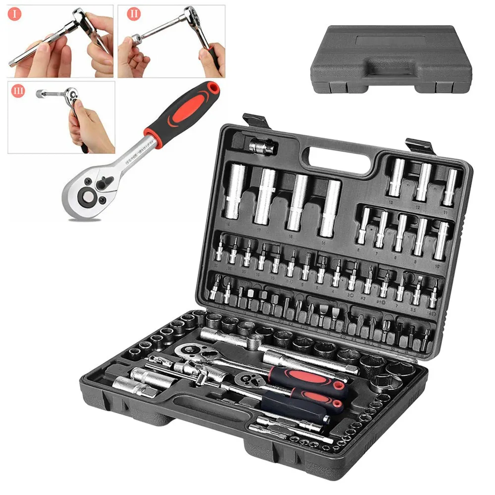 Набор торцевых головок из углеродистой стали 94 шт. отвертка 1/2 дюйма и 1/4 набор