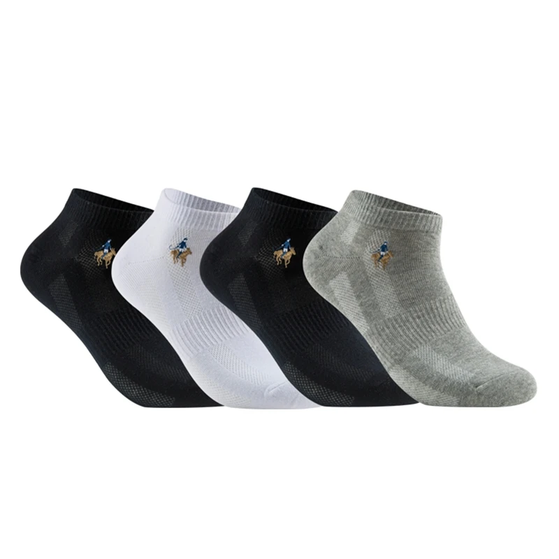 Носки мужские хлопковые с вышивкой Повседневные Классические брендовые 6 пар