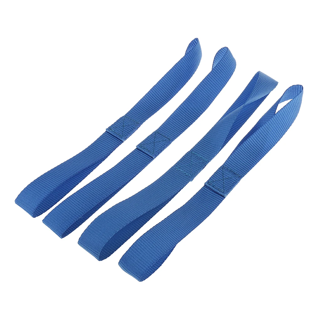 Blue 4 шт. 1200 фунтов мягкие петли Привязать ремни для ATV трейлер мотоцикл Буксировка перевозки грузов снегоход - Цвет: Blue