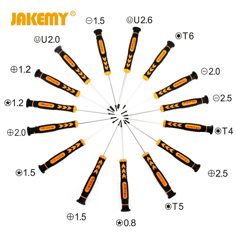 JAKEMY 15 в 1 Набор прецизионных отверток Parafusadeira Torx/Pentalobe/щелевые/Phillips инструментов