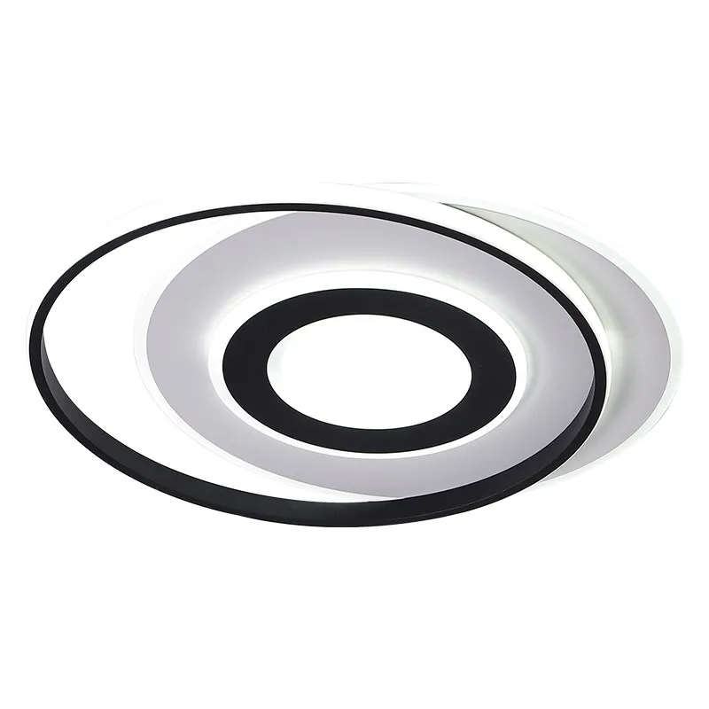 Круглая современная люстра освещение черный и белый блеск люстры ledLamp для гостиной спальни кухни Светодиодная потолочная люстра