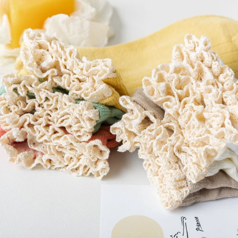 

Korean Style Fashion Kawaii Lolita Lace Woman Socks Embroidery Strawberry Bear Soild Sweet Cute Cotton Short Cartoon Socken