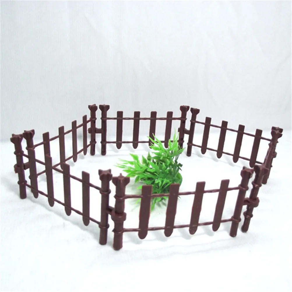 10 шт. строительные блоки с изгородью животных совместим Duplo|Блочные конструкторы|