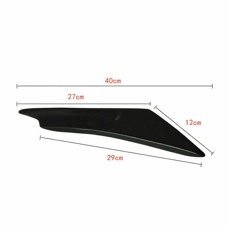 4 шт. универсальные черные передние бамперы боковые канаты разветвители ласты