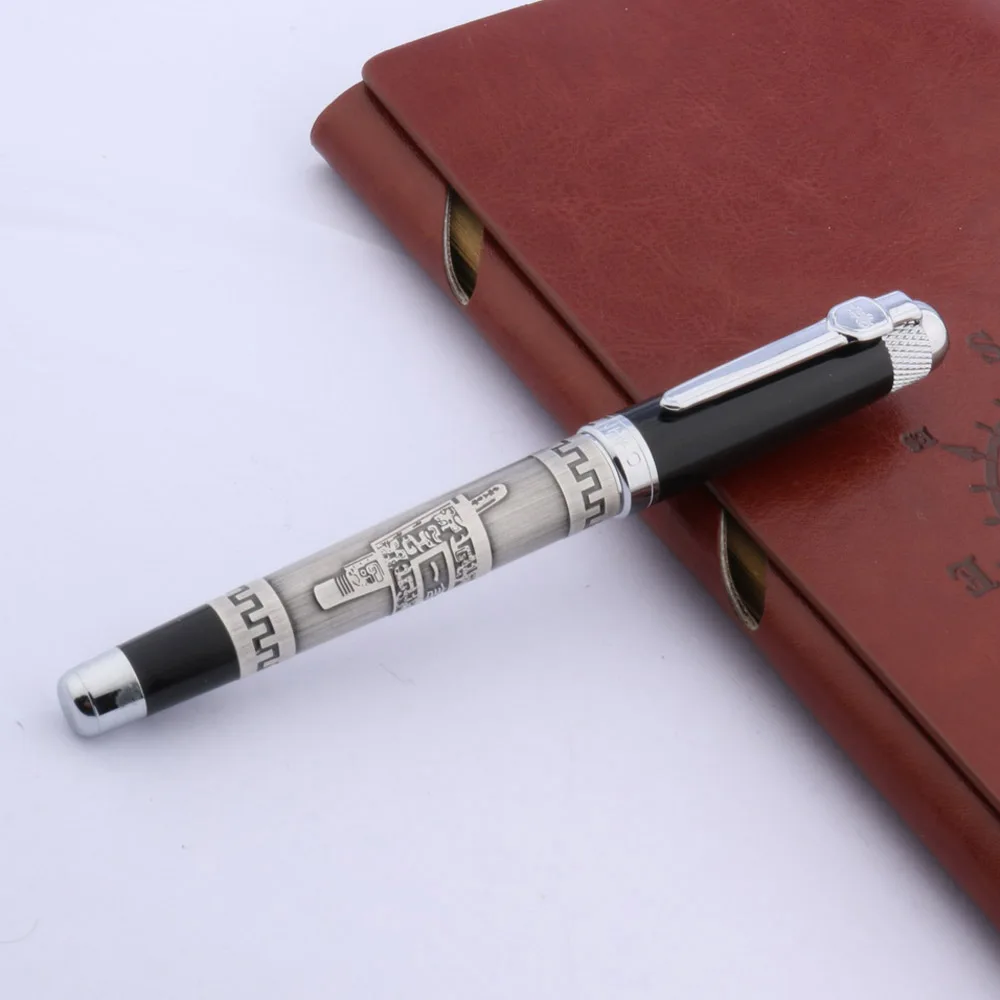 Классический рельефный штатив jinhao из серебра 189 пробы с двумя рукоятками|rollerball