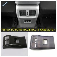 lapetus rear armrest box anti kick protect panel air ac vent cover trim for toyota rav4 rav 4 xa50 2019 2022 accessories