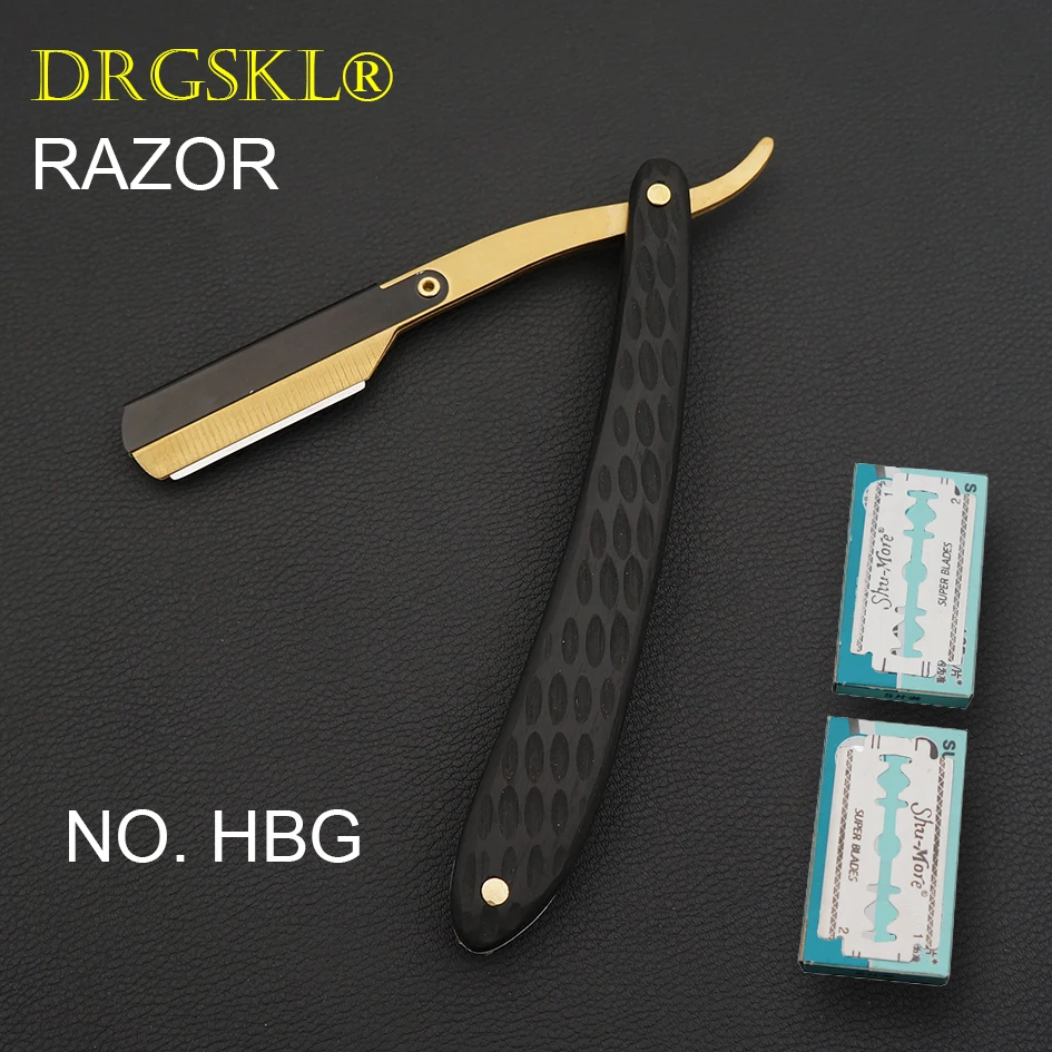 

DRGSKL men's manual shaving razors Classic blackwooden handle barber shaver Hairdresser razor change blade type rzaor NO.HBG
