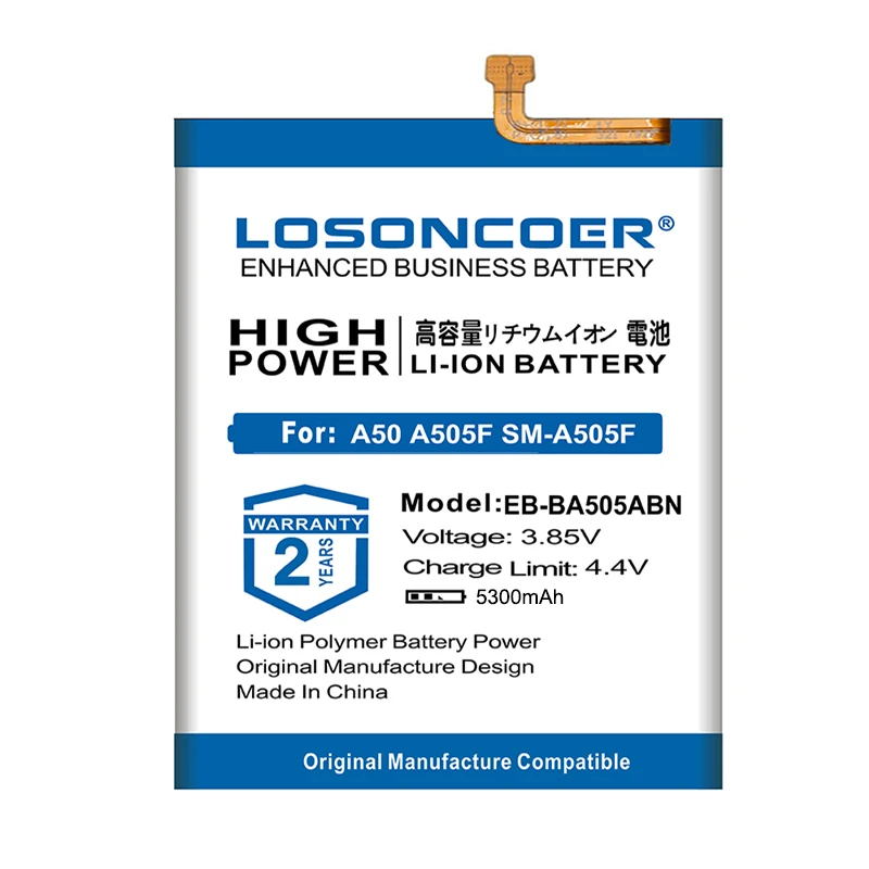 LOSONCOER 5300 мА/ч EB-BA505ABN EB-BA505ABU батарея для Samsung Galaxy A50 A505F SM-A505F Мобильный телефон