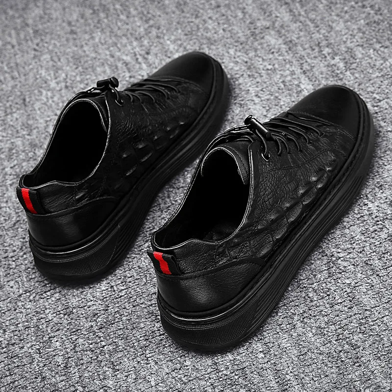 Кроссовки мужские легкие с крокодиловым узором Повседневная Удобная дышащая