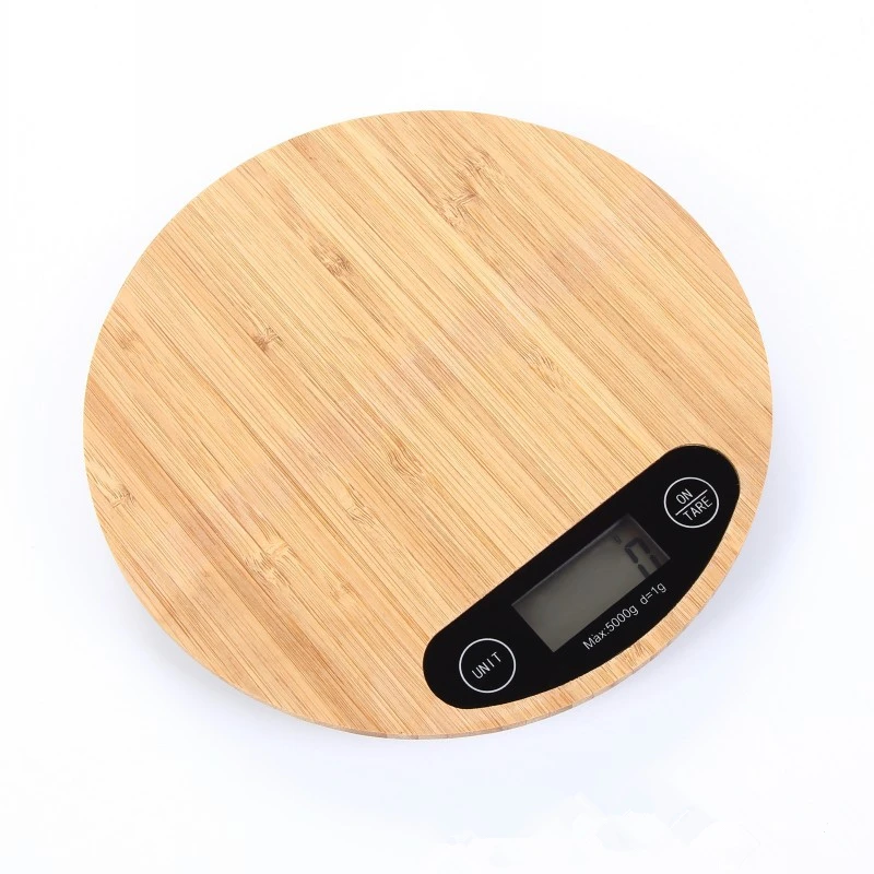 Бытовые электронные весы 5 кг/1 г водонепроницаемые деревянные кухонные