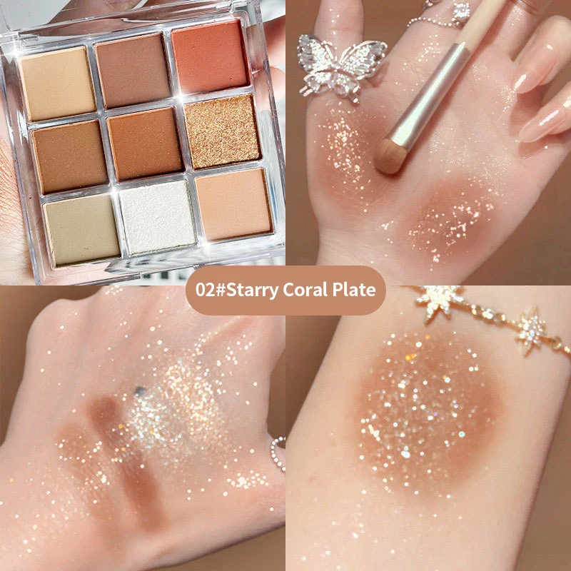 

Hot selling 7/9 color eyeshadow palette Matte Glitter eyeshadow makeup tool pearly Makeup for Eyes