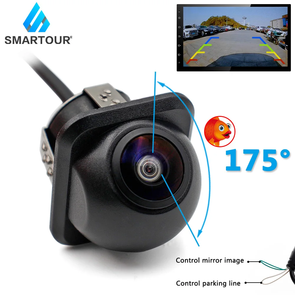 Smartour CCD 180 градусов объектив рыбий глаз Автомобильная камера заднего вида с