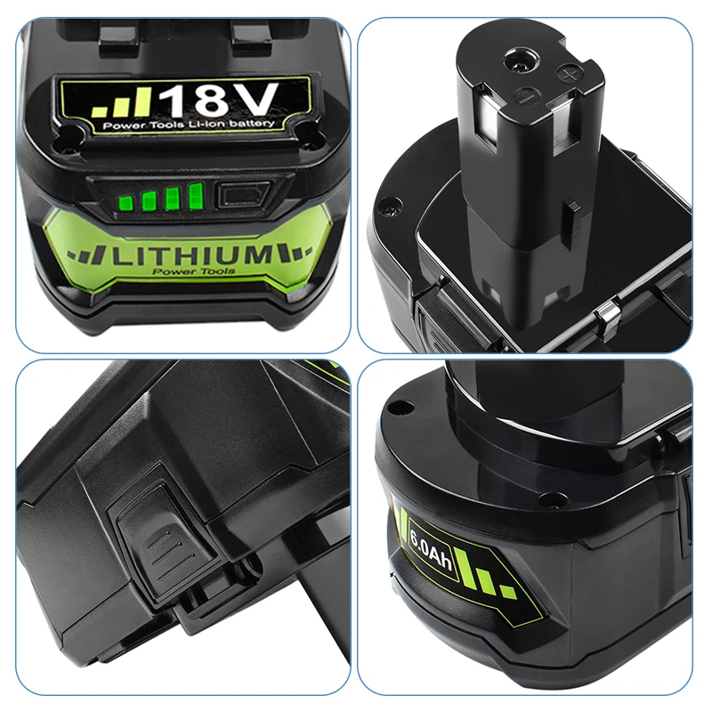 6 0 Ач P108 сменная батарея для Ryobi 18 В литиевая P102 P103 P104 P105 P107 P109 в + беспроводной