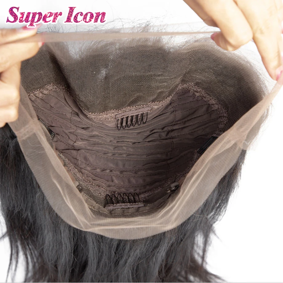 

Human Hair 360 Lace Frontal Wig Brazilian Straight Natural Smooth Wig For Women 100% Human Hair Pre Plucked Super Icon