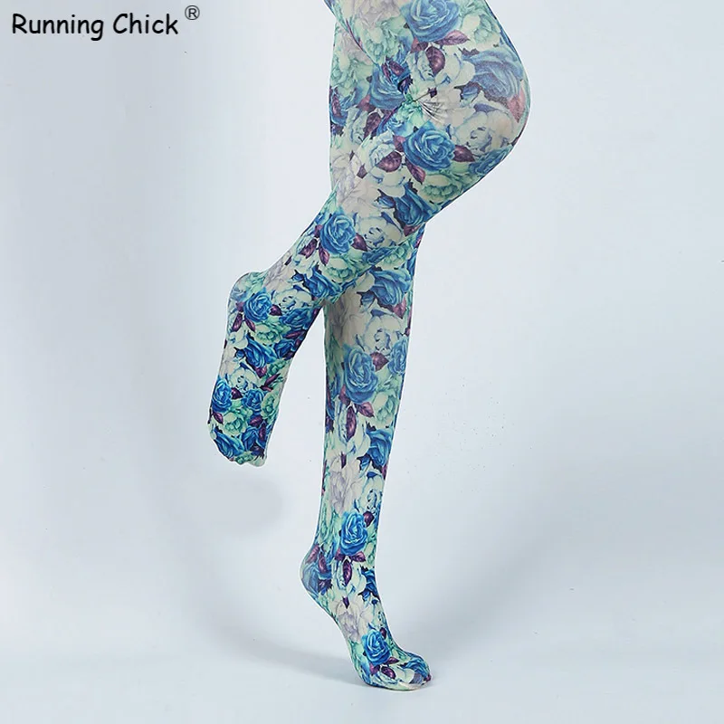 Цветной строгий комбинезон с рисунком под синие чернила оптом|Колготки| |