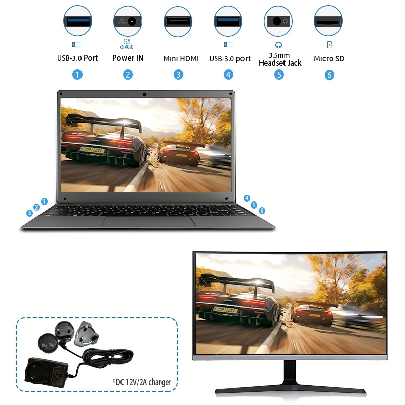 

NEW ARRIVAL BMAX S13A 13.3 inch Intel Laptop window10 Notebook 8GB LPDDR4 128GB SSD 1920*1080 IPS Intel 3350 Laptops