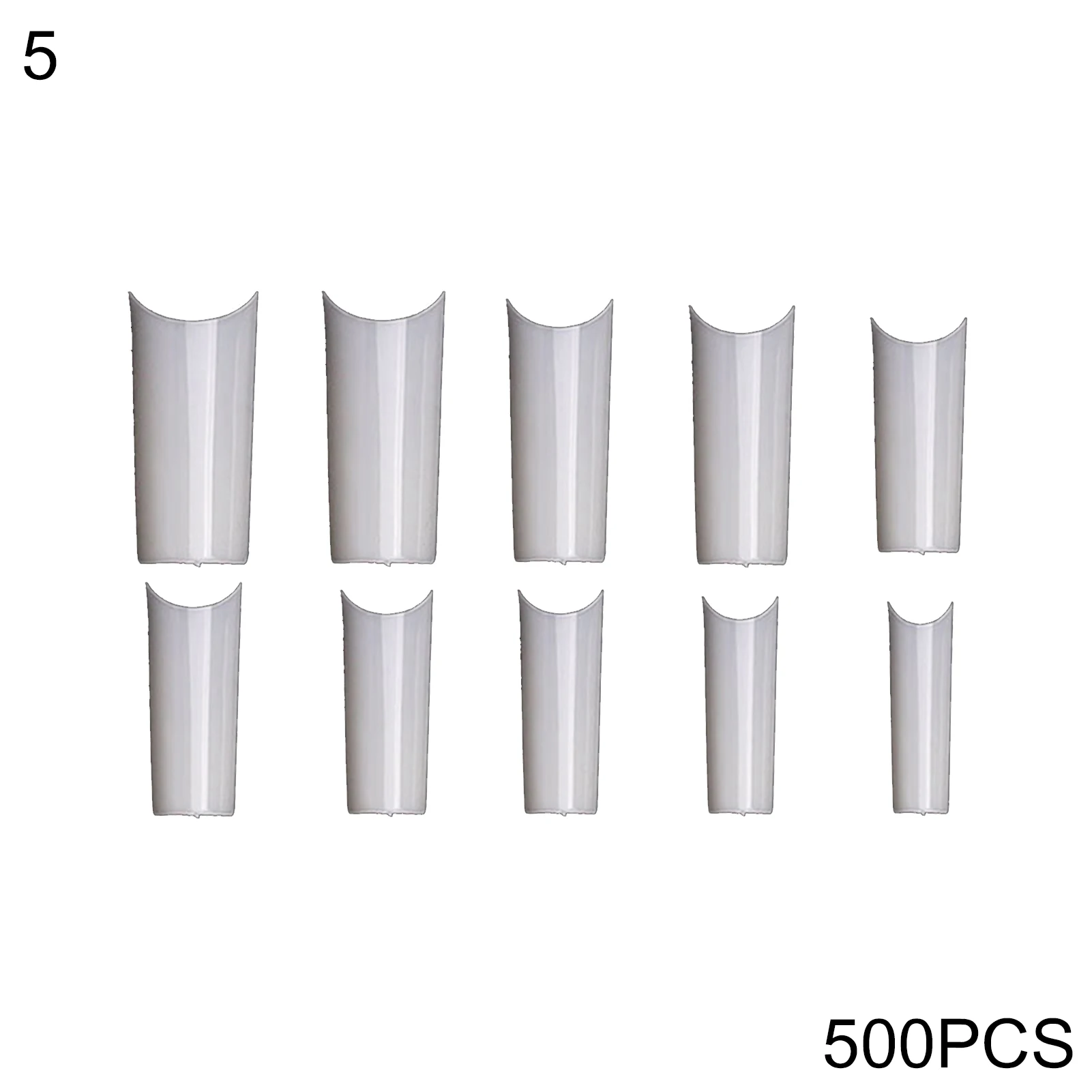 

500Pcs C Curved Long Full Cover Frosted Extension Fake Nail UV Gel Acrylic Nails Art Tips Nails DIY Manicure Sticker