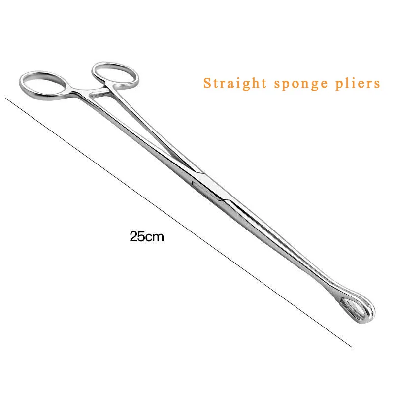 

Stainless steel sponge pliers 25cm round pliers large sponge pliers cupping cupping pliers cotton pliers