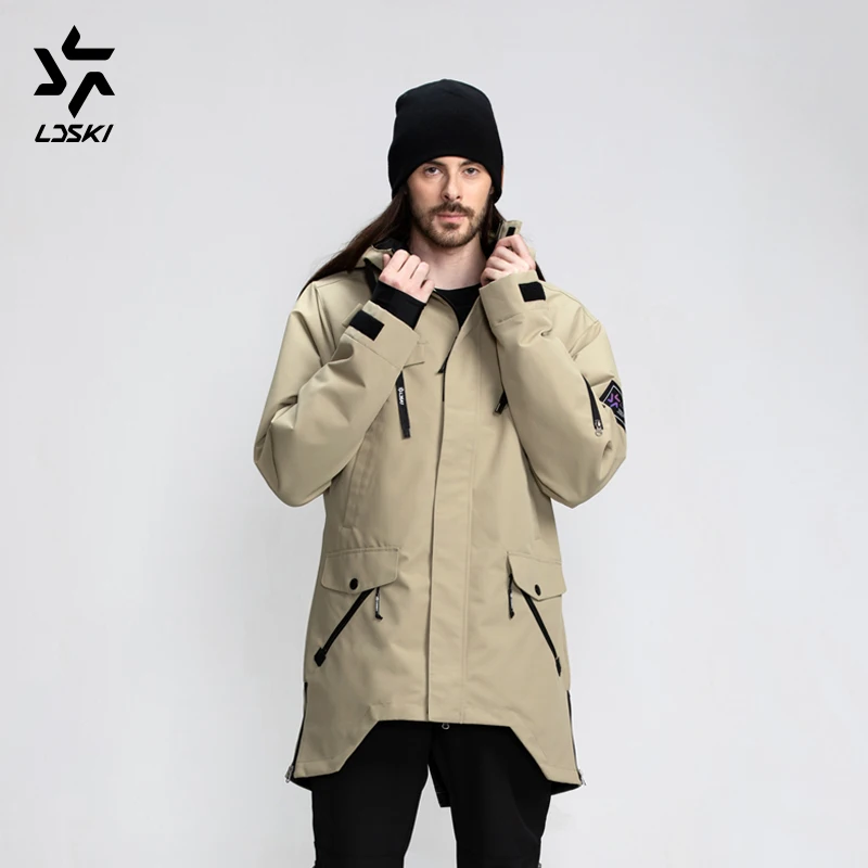 Лыжная куртка LDSKI парка для сноуборда водоотталкивающая толстовка тонкая