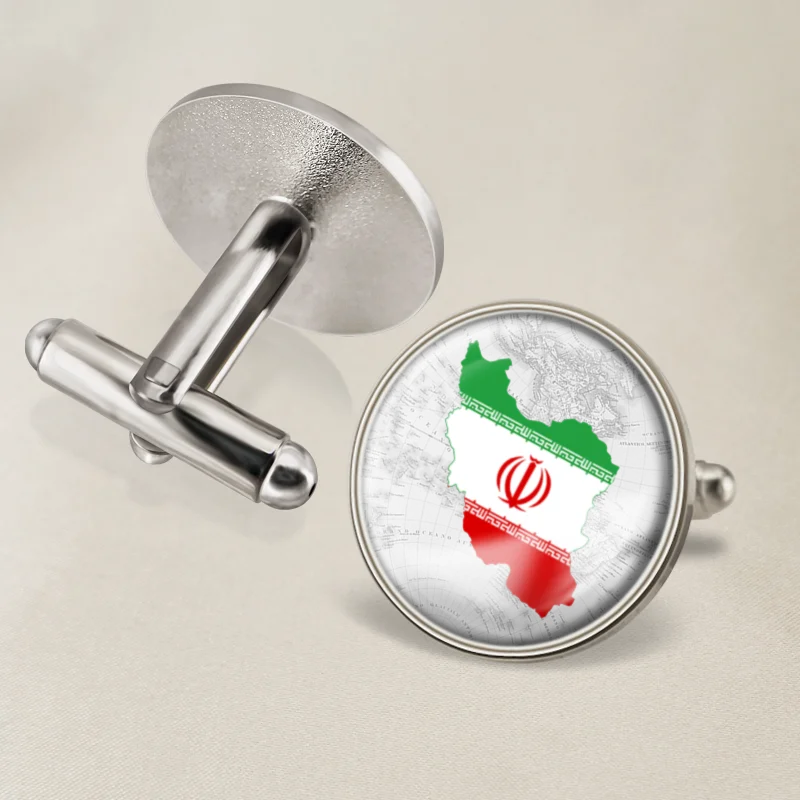 Герб Ирана иранские карта национальный флаг эмблема запонки | Украшения и