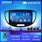 Видеоплеер JustNavi для Hyundai Grand I10 2008-2013 DSP Carplay 360 с камерой, GPS-навигацией, 2 Din, мультимедиа, Wi-Fi, радио