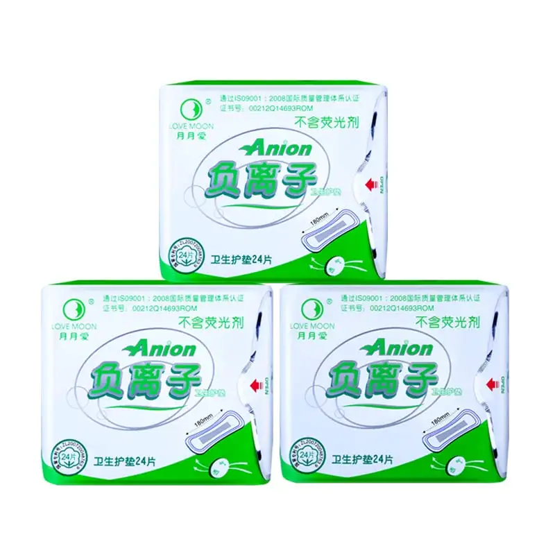 19 пакет Для женщин санитарно подушечки анион санитарные полотенца из