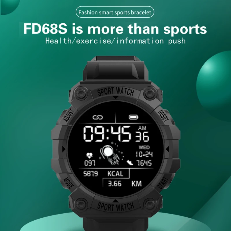 

Смарт-часы FD68S мужские с сенсорным экраном, водонепроницаемые, IP67