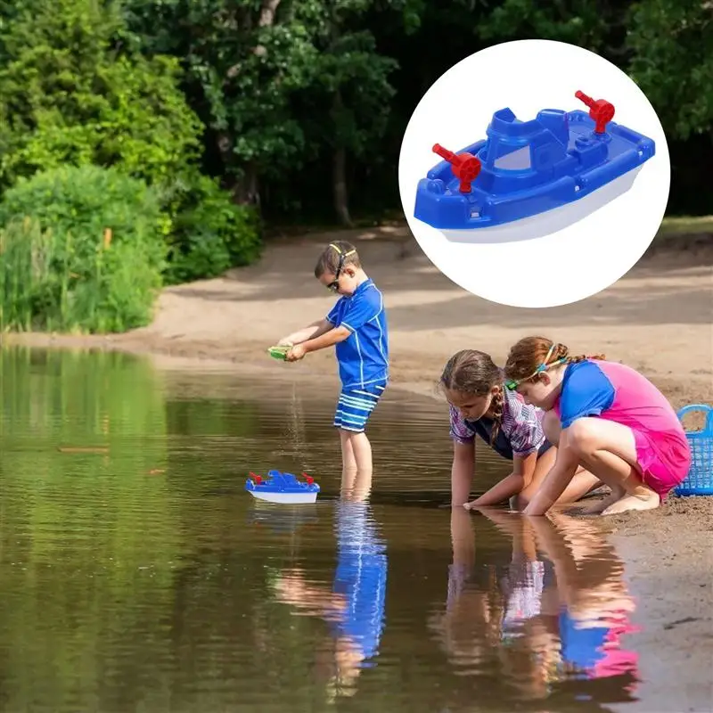 

1pc Toddler Plastic Race Boat Toys Interesting Kids Shower Bathing Toys