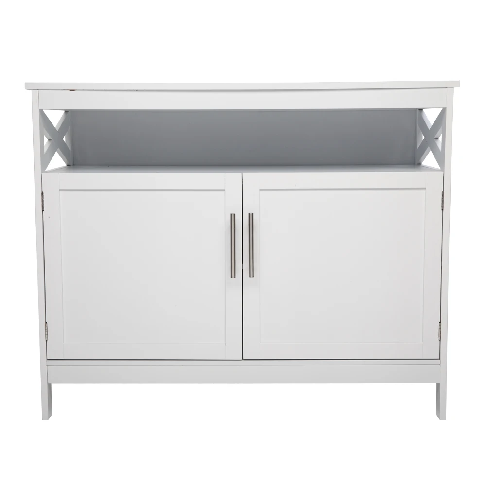 

Kitchen Cabinets FCH Double Door Side Cabinet With Partition White