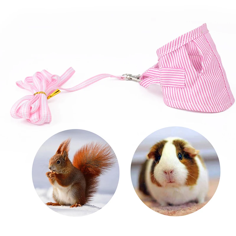 

Small Pet Rabbit Harness Vest And Leash Set For Ferret Guinea Pig Bunny Hamster Puppy Bowknot Chest Strap Harness Pet Supplies