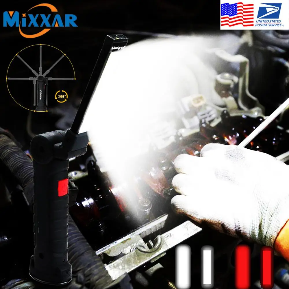 Дропшиппинг USB Перезаряжаемый СВЕТОДИОДНЫЙ Фонарик складной COB рабочий свет